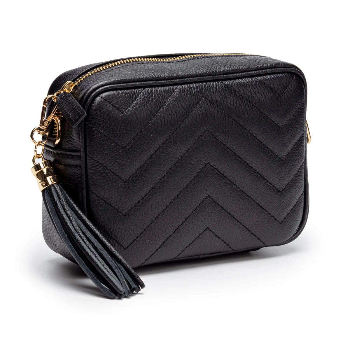 Elie Beaumont Quilted Cross Body Bag - Black