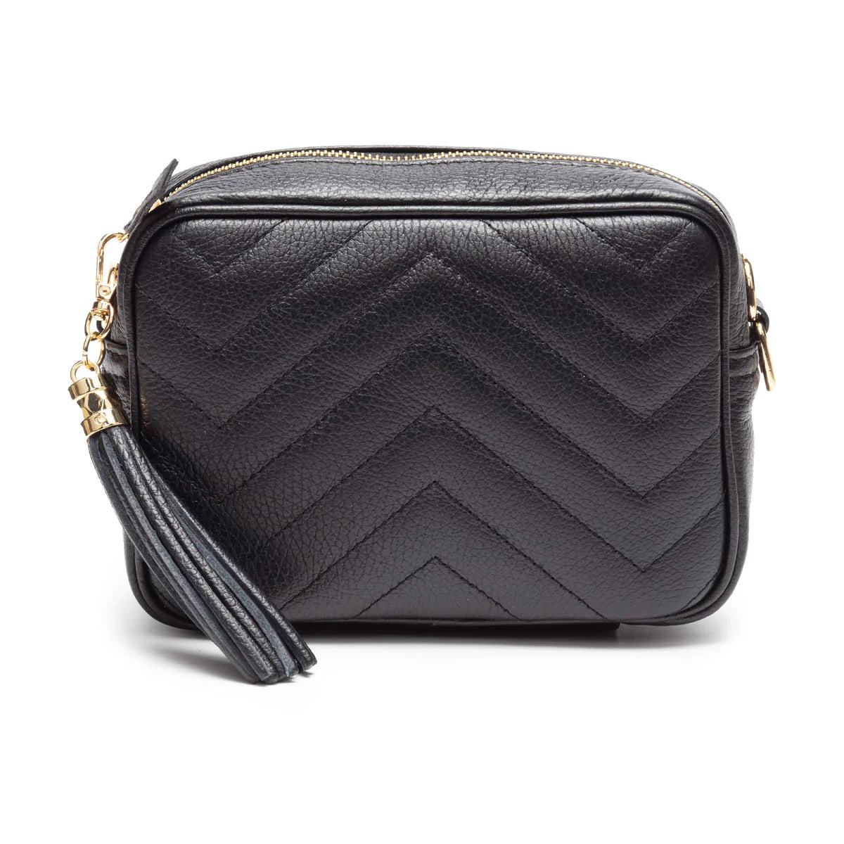 Elie Beaumont Quilted Cross Body Bag - Black