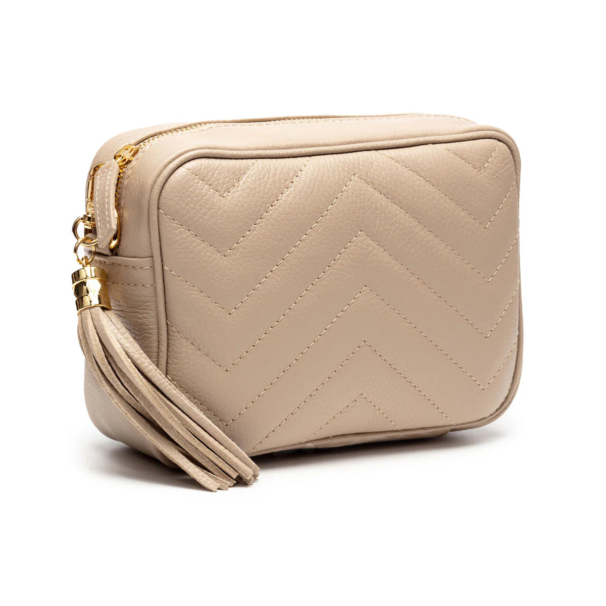 Elie Beaumont Quilted Cross Body Bag - Biscuit