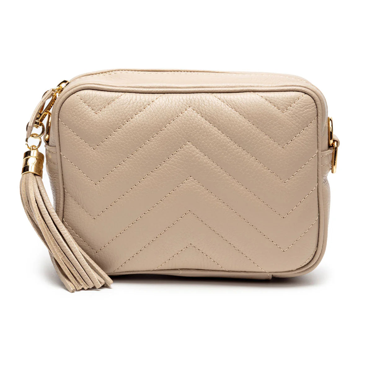 Elie Beaumont Quilted Cross Body Bag - Biscuit